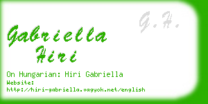 gabriella hiri business card